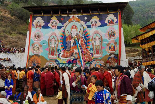 The thongdrel at the Paro Tsechu